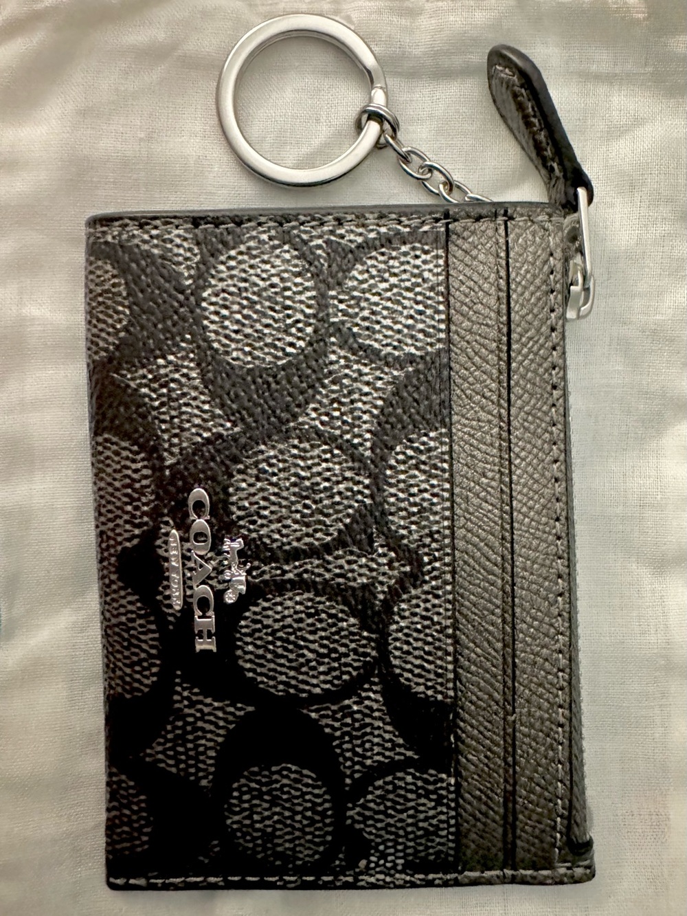 Coach Mini Skinny ID Case In Metallic Signature Canvas CW966 - NWOT - Picture 5 of 15